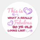 Search for old woman stickers 80th birthday