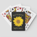 Search for yellow sunflowers playing cards Botanical