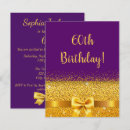 Search for gold glitter 60th birthday invitations Glamourous