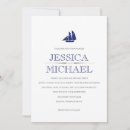 Search for sailing wedding invitations Navy blue
