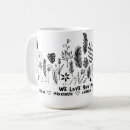 Search for modern flowers design mugs Black and white