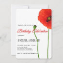 Search for poppies birthday invitations Rustic