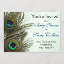 Search for peacock baby shower invitations Feather