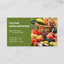 Search for vegetable business cards Dietician