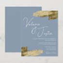 Search for dusty blue and gold wedding invitations Rustic