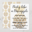 Search for gold pineapple wedding invitations Hawaiian