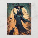 Search for witches broom postcards Hallows eve