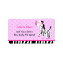 Search for pink zebra return address labels Jungle