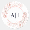 Search for pink floral monogram stickers Chic