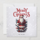 Search for vintage santa claus christmas cards Red