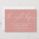 Search for blush rehearsal dinner invitations Modern