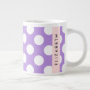 Search for purple polka dots mugs Pattern of dots