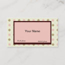 Search for argyle business cards Green