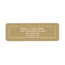 Search for white and gold wedding return address labels Couple