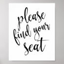 Search for please find your seat signs Calligraphy