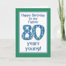Search for dads 80th birthday cards Eighty