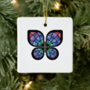 Search for stained glass christmas tree decorations Butterfly