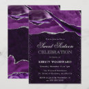 Search for purple sweet 16 invitations Silver glitter