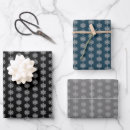 Search for blue and silver christmas wrapping paper Snowflake