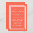 Search for coral wedding invitations Minimal