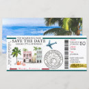 Search for beach 50th birthday invitations Boarding pass