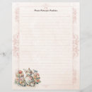 Search for pretty lined stationery paper Floral