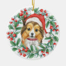 Search for sheltie christmas tree decorations Cute