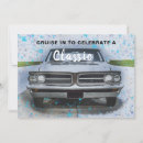 Search for classic car birthday invitations Red