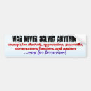 Search for terrorists bumper stickers Peace