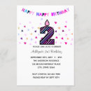 Search for baby girl second birthday invitations Modern