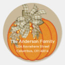 Search for pumpkin address stickers Thanksgiving return address