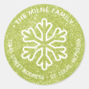 Search for glitter snowflakes stickers Green