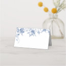 Search for floral place cards Dusty blue