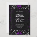 Search for black and purple wedding invitations Victorian