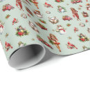 Search for winter scene christmas wrapping paper Retro