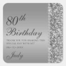 Search for 80th birthday stickers Silver