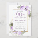 Search for purple white birthday invitations Elegant