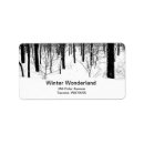 Search for winter landscape return address labels Forest