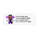 Search for purple ribbon return address labels Pancreatic
