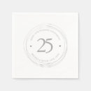 Search for silver anniversary wedding napkins Elegant