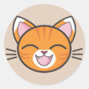 Search for funny cat face stickers Cartoon
