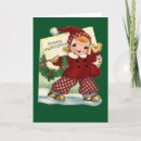 Search for vintage little girl christmas cards Old fashioned