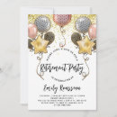 Search for pink white retirement invitations Modern