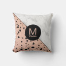 Search for marble rose gold and black cushions Girly