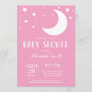 Search for pink moon baby shower invitations Moon and stars