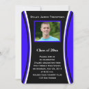 Search for blue and black graduation invitations White