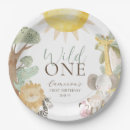 Search for wild one plates Boy first birthday