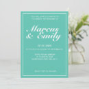 Search for aqua blue wedding invitations Turquoise