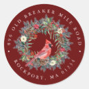 Search for red cardinal return address labels Elegant