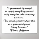 Search for thomas jefferson quote posters Big government
